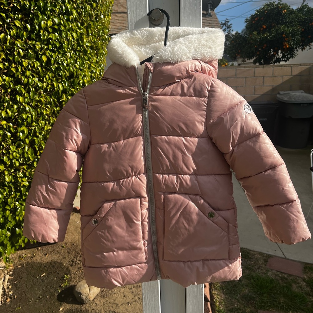 Size 4 girls Michael Kors pink puffer jacket
